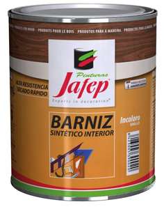 Barniz tinte Jafep brillante sintético exterior e interior color CASTAÑO 375ML