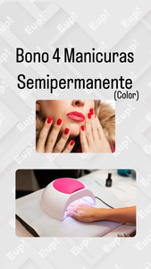Bono 4 manicuras Semipermanente 