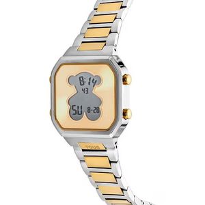 Reloj Tous Digital D-Bear con brazalete de acero e IPG dorado
